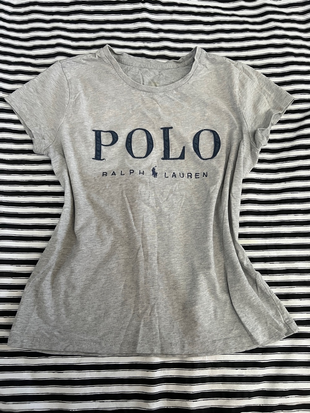 Polo by Ralph Lauren Women's Gray Logo Tee